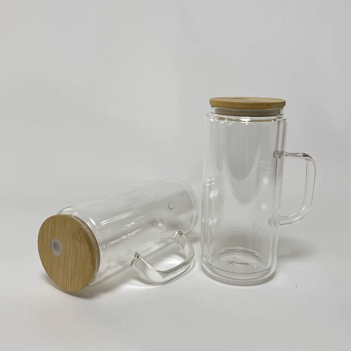 20 oz Glass Snow Globe Cup with Handle