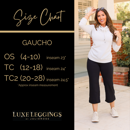 Ready to Ship | The Gabriella -Black  High Waisted Gaucho Pants