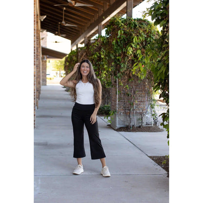 Ready to Ship | The Gabriella -Black  High Waisted Gaucho Pants