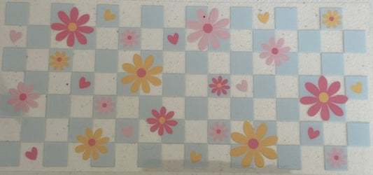 Checkerboard with Flowers