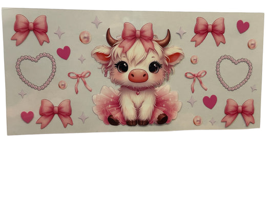 Highland Cow Pink Dress