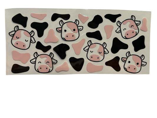 Cow with Pink and Black Pattern