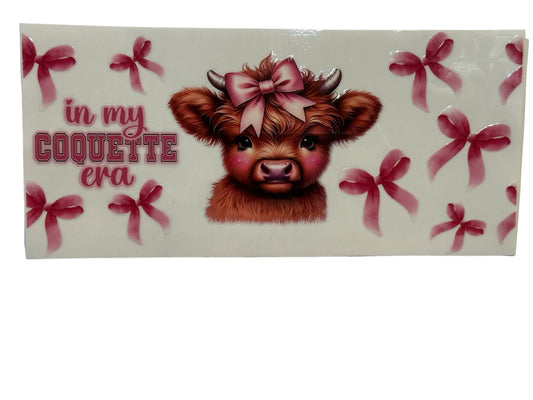 Highland Cow with Pink Bow