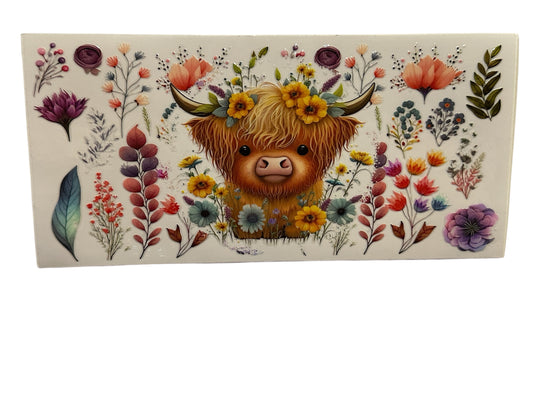Highland Cow Floral
