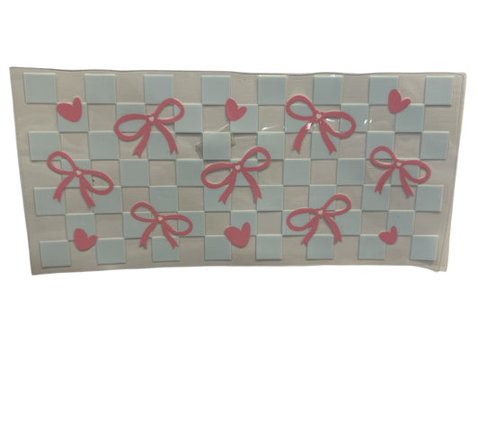 Blue Checked Bow