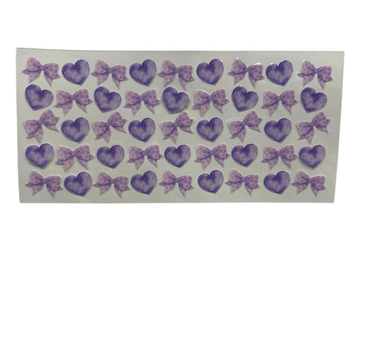 Purple Bow and Hearts