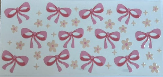 Pink Bows with Flowers