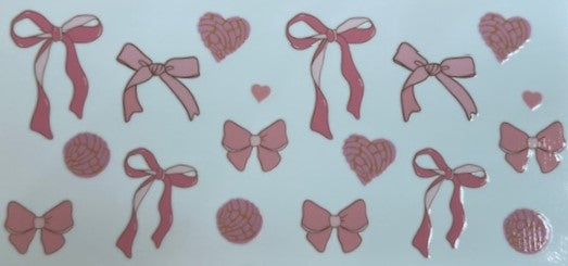 Pink Bows with Hearts