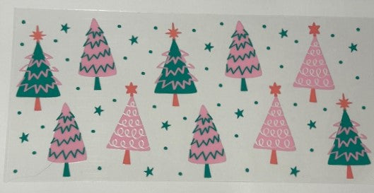 Pink and Green Christmas Trees