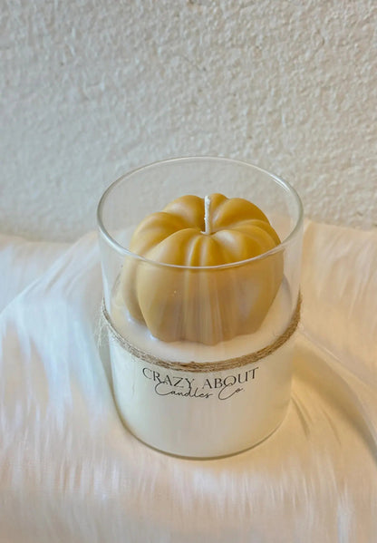 Handmade Pumpkin Candle in Glass Jar – Fall Decor & Seasonal Gift