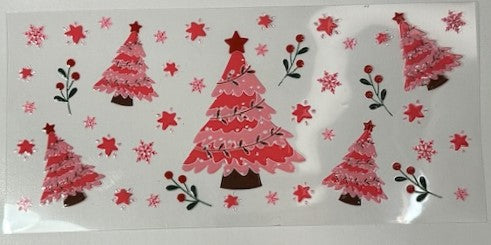Pink and Red Christmas Trees