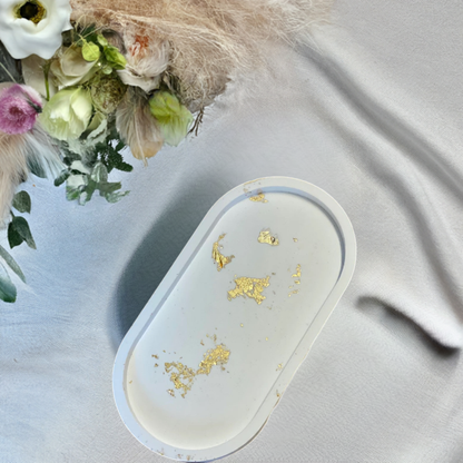 Handmade Jesmonite Tray – Modern Decorative Organizer