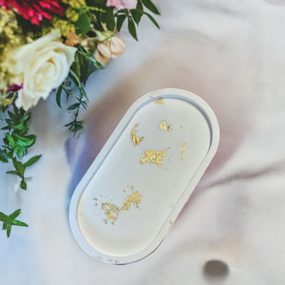 Handmade Jesmonite Tray – Modern Decorative Organizer