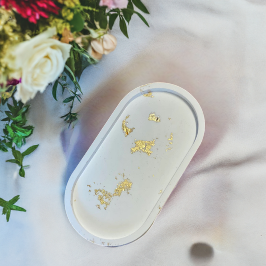 Handmade Jesmonite Tray – Modern Decorative Organizer