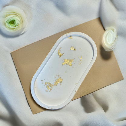 Handmade Jesmonite Tray – Modern Decorative Organizer