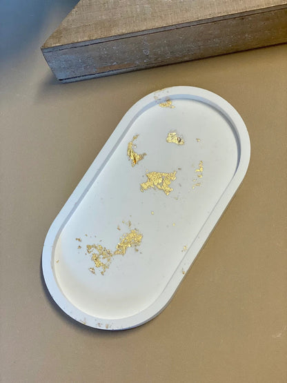 Handmade Jesmonite Tray – Modern Decorative Organizer