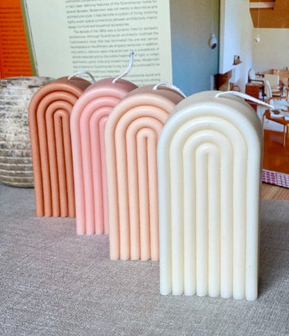 Rainbow Arch Candle – Handcrafted Soy Wax Sculpture