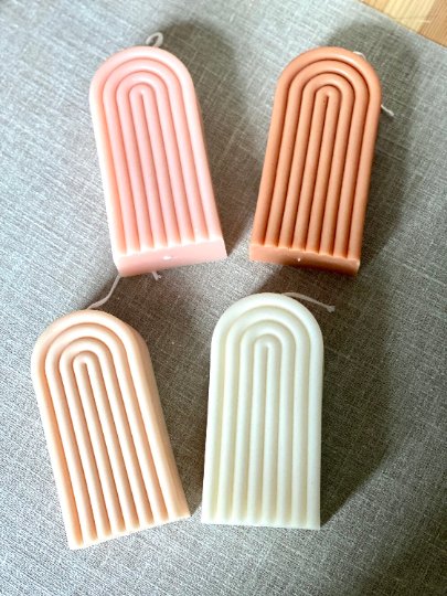 Rainbow Arch Candle – Handcrafted Soy Wax Sculpture