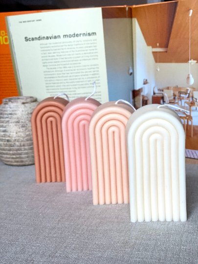Rainbow Arch Candle – Handcrafted Soy Wax Sculpture