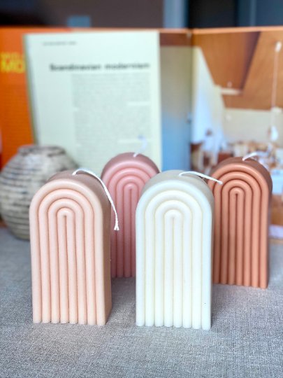 Rainbow Arch Candle – Handcrafted Soy Wax Sculpture